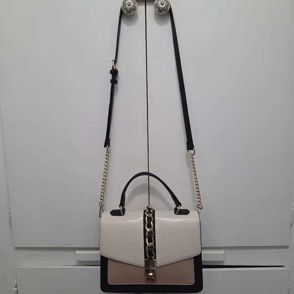Aldo Black, Cream, and Tan Crossbody Bag - Picture 2 of 8